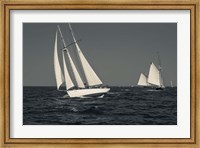 Schooner's Sailing In Cape Ann (BW) Fine Art Print