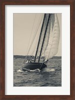 Single Schooner In Cape Ann, Massachusetts (BW) Fine Art Print
