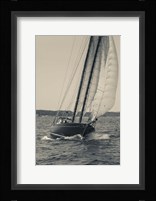 Single Schooner In Cape Ann, Massachusetts (BW) Fine Art Print