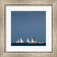 Three Schooners Sailing In Cape Ann Fine Art Print