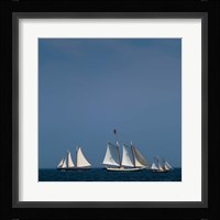Three Schooners Sailing In Cape Ann Fine Art Print