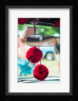 Massachusetts, Cape Ann, Gloucester, Antique Car Show, 1950's Fuzzy Dice Fine Art Print