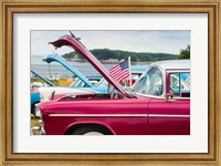 1950's Red Fuzzy Dice At An Antique Car Show Fine Art Print