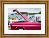 1950's Red Fuzzy Dice At An Antique Car Show Fine Art Print
