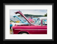 1950's Red Fuzzy Dice At An Antique Car Show Fine Art Print
