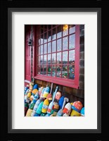 Christmas Tree And Lobster Buoys, Massachusetts Fine Art Print