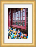 Christmas Tree And Lobster Buoys, Massachusetts Fine Art Print