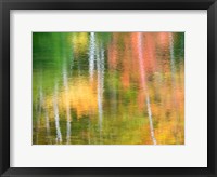 Panned Motion Blur Of An Autumn Woodland Reflection Fine Art Print