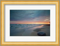 Solitary Boulder On A Beach Of Lake Superior, Michigan Fine Art Print