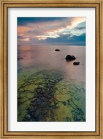 Sunset At Fisherman's Island State Park On Lake Michigan Fine Art Print