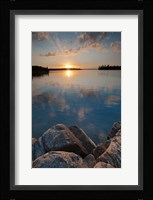 Sunset On Kabetogama Lake, Voyageurs National Park Framed Print