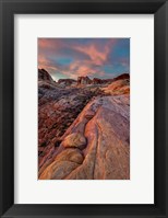 White Dome Trail At Sunset, Valley Of Fire State Park, Nevada Fine Art Print