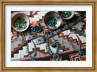 Display Of Turquoise Accessories, Santa Fe, New Mexico Fine Art Print