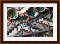 Display Of Turquoise Accessories, Santa Fe, New Mexico Fine Art Print