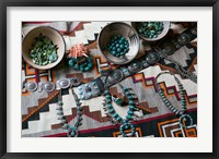 Display Of Turquoise Accessories, Santa Fe, New Mexico Fine Art Print