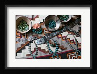 Display Of Turquoise Accessories, Santa Fe, New Mexico Fine Art Print