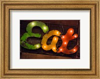 Colorful 'Eat' Antique Sign, New York City, New York Fine Art Print