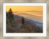 Sunrise From The Oconaluftee Valley Overlook, North Carolina Fine Art Print