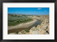 Brown River Bend In The Roosevelt National Park, North Dakota Fine Art Print