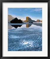 Morning Light On Rocks At Meyers Beach, Oregon Fine Art Print