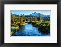 Mt Bachelor And The Deschutes River, Oregon Fine Art Print