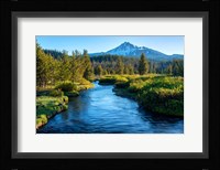 Mt Bachelor And The Deschutes River, Oregon Fine Art Print