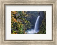 Autumn At Metlako Falls On Eagle Creek, Oregon Fine Art Print