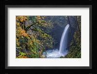 Autumn At Metlako Falls On Eagle Creek, Oregon Fine Art Print