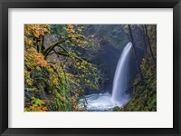 Autumn At Metlako Falls On Eagle Creek, Oregon Fine Art Print