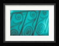 Fence Pattern On A Teal Wall, South Carolina Fine Art Print