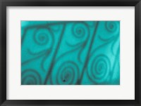 Fence Pattern On A Teal Wall, South Carolina Fine Art Print