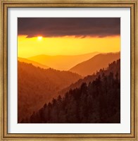 Sunset Light Fills Valley Of The Great Smoky Mountains Fine Art Print