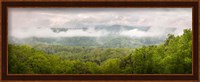 Misty Morning Panorama Of The Greak Smoky Mountains National Park Fine Art Print