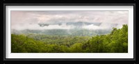 Misty Morning Panorama Of The Greak Smoky Mountains National Park Fine Art Print