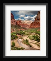 View Along The Virgin River Or Zion National Park Fine Art Print