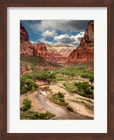 View Along The Virgin River Or Zion National Park Fine Art Print