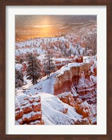 Sunrise Point After Fresh Snowfall At Bryce Canyon National Park Fine Art Print