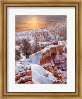 Sunrise Point After Fresh Snowfall At Bryce Canyon National Park Fine Art Print