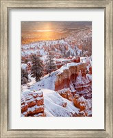 Sunrise Point After Fresh Snowfall At Bryce Canyon National Park Fine Art Print