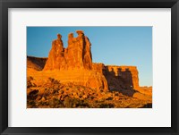 The Three Gossips Formation At Sunrise, Arches National Park Fine Art Print