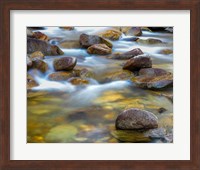 Water Flowing Over Rocks In The Little Cottonwood Creek Fine Art Print