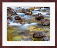 Water Flowing Over Rocks In The Little Cottonwood Creek Fine Art Print