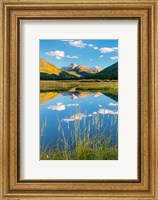 Reflective River With The Wasatch Mountains, Utah Fine Art Print