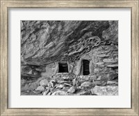 Ancient Granary Slickhorn Canyon, Cedar Mesa, Utah (BW) Fine Art Print