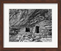 Ancient Granary Slickhorn Canyon, Cedar Mesa, Utah (BW) Fine Art Print