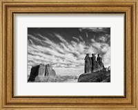 Three Gossips, Arches National Park, Utah (BW) Fine Art Print