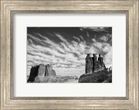 Three Gossips, Arches National Park, Utah (BW) Fine Art Print