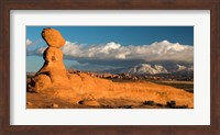 Sunset On A Balanced Rock Monolith, Arches National Park Fine Art Print