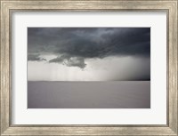 Approaching Thunderstorm At The Bonneville Salt Flats, Utah (BW) Fine Art Print