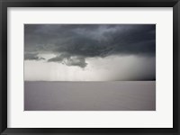 Approaching Thunderstorm At The Bonneville Salt Flats, Utah (BW) Fine Art Print